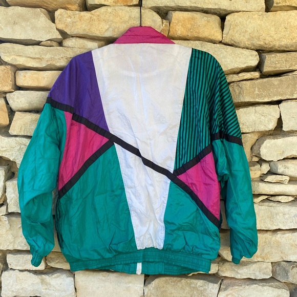 Casual Isle 90’s COLOR BLOCK Vintage Jacket - Picture 3 of 6